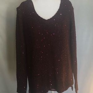 Apt. 9 Dark Burgundy with sequins for sparkle XL fully lined side slits